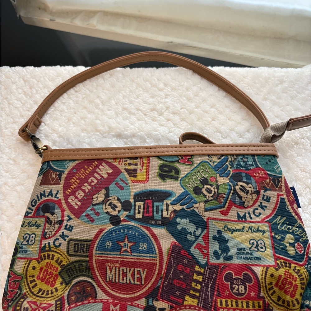 Disney Multicolor Mickey Patchwork Crossbody with… - image 2